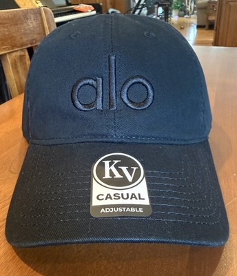 Alo Yoga Black Hat Performance Off Duty Cap One Size Adjustable New Black Alo