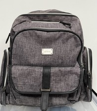 Carter's Handle It All Diaper Backpack Heather Grey Chevron Baby Bag