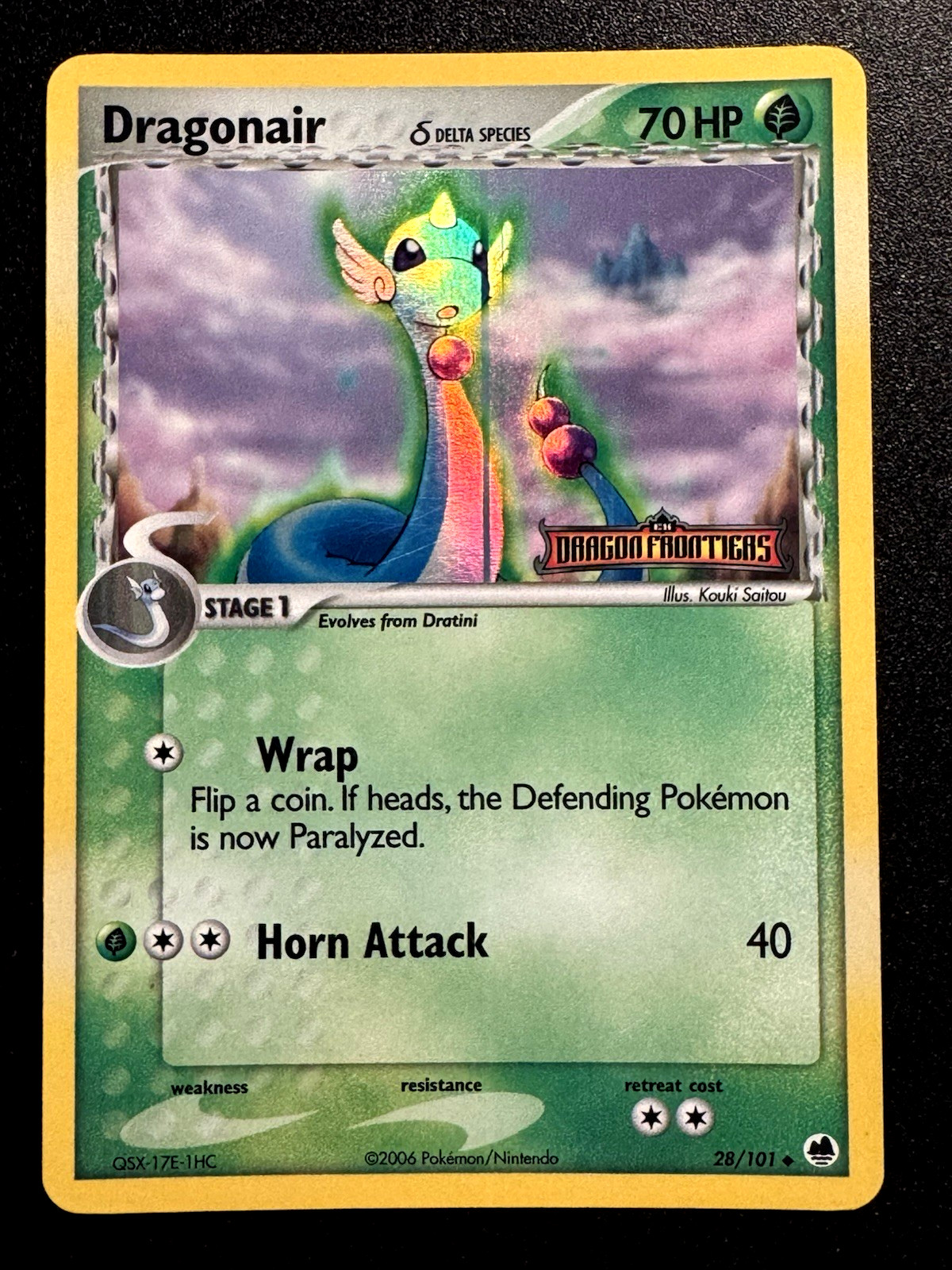 Dragonair 28/101 EX Dragon Frontiers Pokemon Card Reverse Holo Foil Rare LP