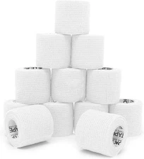12Rolls 2" x 5 Yards Self-Adhesive Elastic Bandage Wrap for Medical & Sports Use