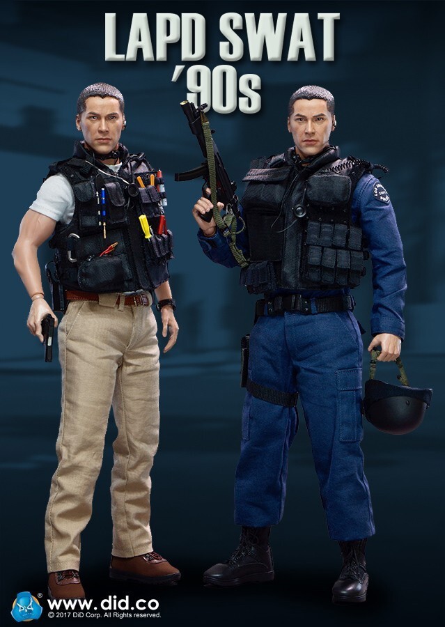ミリタリー 1/6 DID DAMTOYS LAPD SWAT 90s S&W M6904 DID MA1003 1/6 LAPD SWAT 90s Kenny Keanu Reeves Action Figure