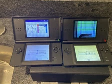 2xNintendo DS Lite Handheld Video Game Console Black - 1 Working - 1 For Parts