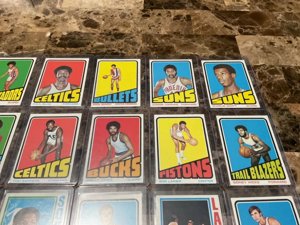 Lote de 26 tarjetas de baloncesto Topps vintage de los años 70 *Kareem, Jerry West, Paul Silas++ Foto 4 de 4