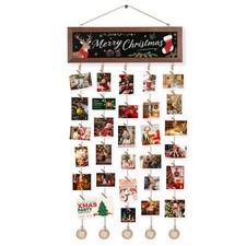 Picture Frames Collage Wall Decor, Hanging Multi Photo Display with Blackboar...