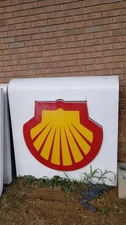 Shell Oil Sign LED-lit Collectible Gas Oil All-Original Vintage 47” x 47”