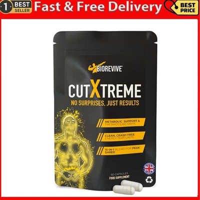 BRANDED BioRevive Cut Xtreme Thermogenic Fat Burner – New Formula Vegan 780mg Capsule...