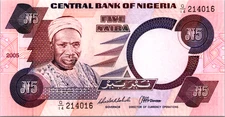 Nigeria 5 Naira 2005 UNC Pick 24J