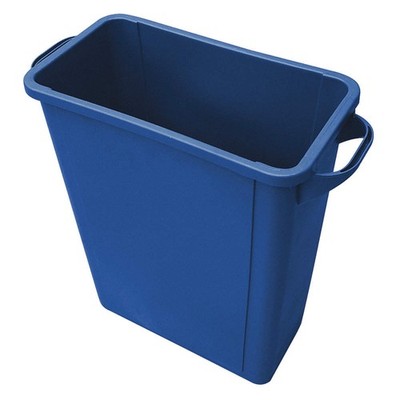 GRAINGER 4PGU7 Waste Receptacle,Rectangular,16 gal,Blue 4PGU7
