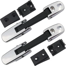 Mack Hood Latch Strap with Catch Bracket Left Driver & Right Side Chrome Pr