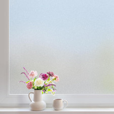 Window Privacy Film, Frosted Glass Window Film, Static Cling Non-Adhesive Glass
