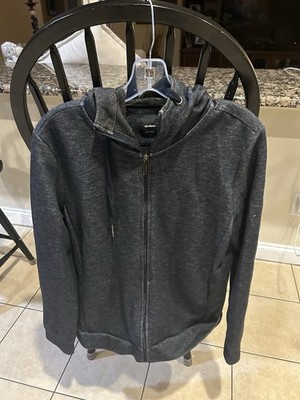 Strellson Zip Up Jacket Hoody J-Owen Blue Gray  Size Medium