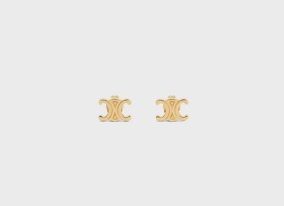 CELINE TRIOMPHE STUDS IN BRASS WITH GOLD FINISH PRE-OWNED