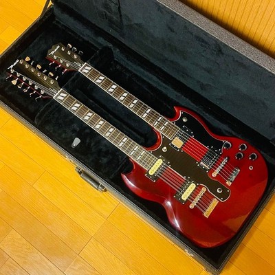 Mavis Double Neck Guitar Hard Case Rare Excellent Used