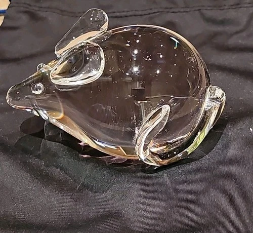 Steuben Crystal Special Mouse Figurine Paperweight Mid Century Modern sign F/shi