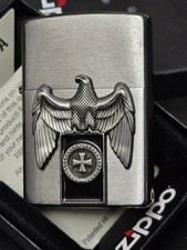 Zippo Reichsadler ADLER, EK (Custom PIN Style) Lighter – Chrom gebürstet CG