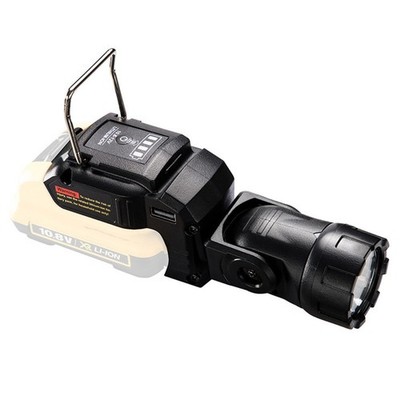 Handheld LED Work Light Flashlight Adapter For DeWalt 12V MAX Li-Ion Battery F