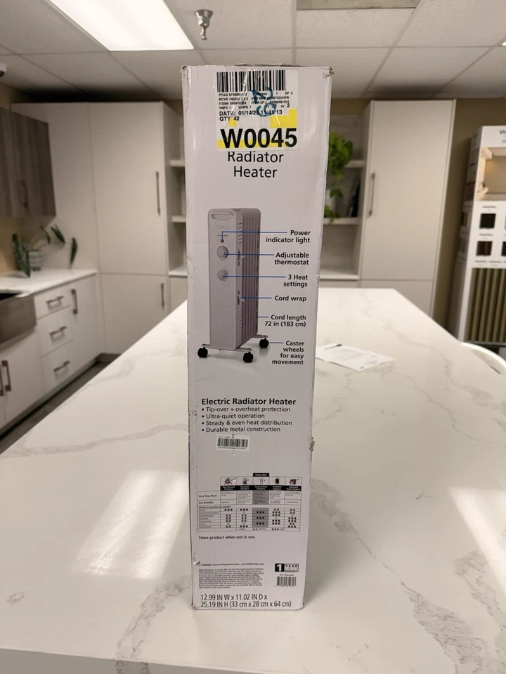 Radiador portátil lleno de aceite Mainstays WSH07O2AWW 1500W - blanco Foto 2 de 2