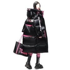 Women s Oversized Hooded Puffer Coat Long Winter Jacket MSTS Streetwear Parka