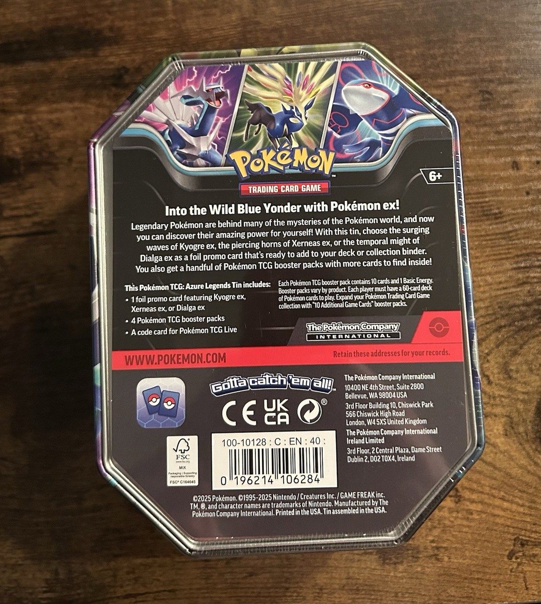Azure legends Tin - Kyogre EX (International Version) SEALED | eBay