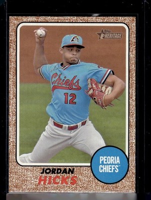 2017 Topps Heritage Minors #217 Jordan Hicks SP