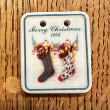 Longaberger Tie-On "Merry Christmas 1998"