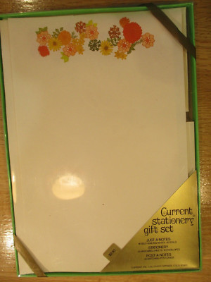 Vintage Current Stationery Gift Set ~ Floral Stationary, Post & Just a Note MIB
