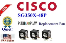 3x Quiet Replacement Fans for Cisco SG350X-48P, Low Noise Best Home Office