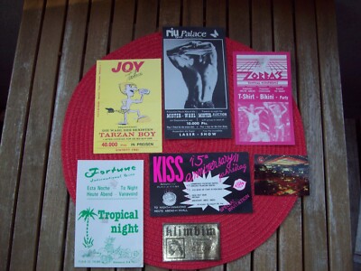 Mallorca-Playa de Palma- Konvolut Flyer Handzettel Diskotheken 80er/90er Jahre