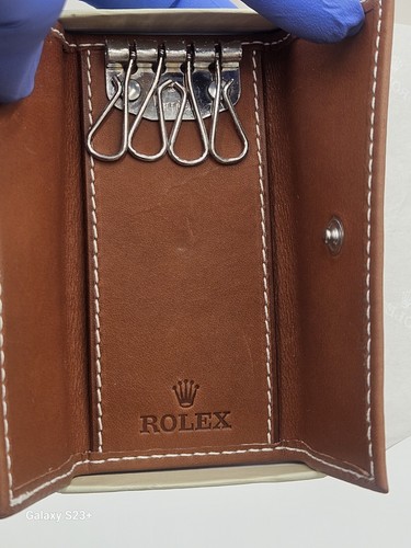 RARE ROLEX Key Ring 4 Anelli Brown Leather Original ROLEX New with Box & Tissue - Picture 2 of 9