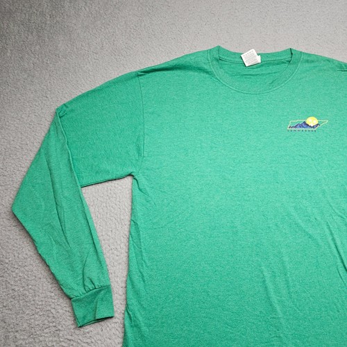 Tennessee Rocky Top Shirt Mens Large Green Long Sleeve Fruit Of The Loom - Picture 7 of 19