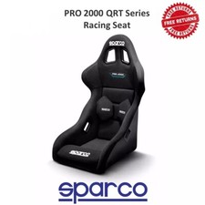 Sparco Pro 2000 Qrt Black Racing Seat Non-slip Fiberglass Size Medium 008016rnr