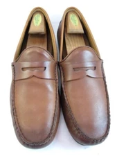 Allen Edmonds "SUPER SPORT DRIVER" Leather Penny Loafers 11 D Dark Chili (357N)