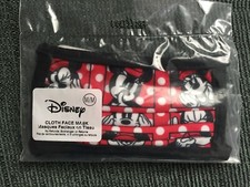 Authentic Disney Minnie Face Character Cloth Face Mask Medium M  