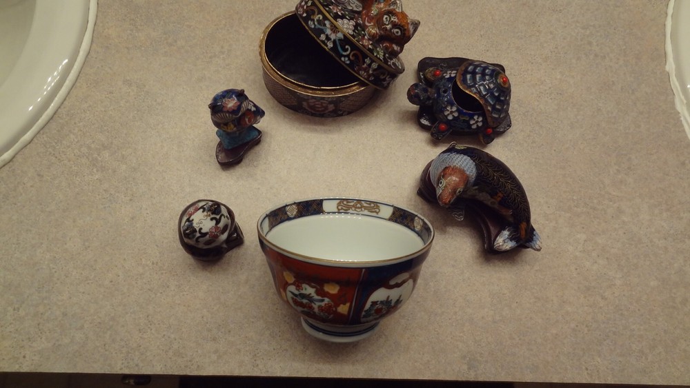 Animal Figurines lot & Matching Jewelry Box with Ceramic Bowl, some Stands too!