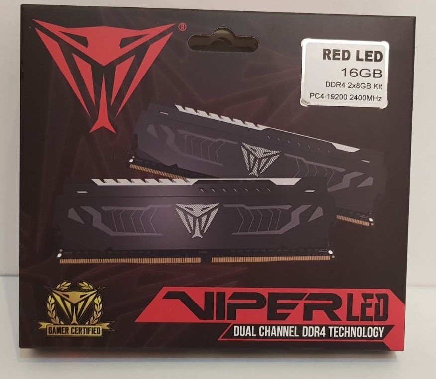 Patriot Viper 16GB (2x8GB) RAM Memory Red LED Series 2400MHz