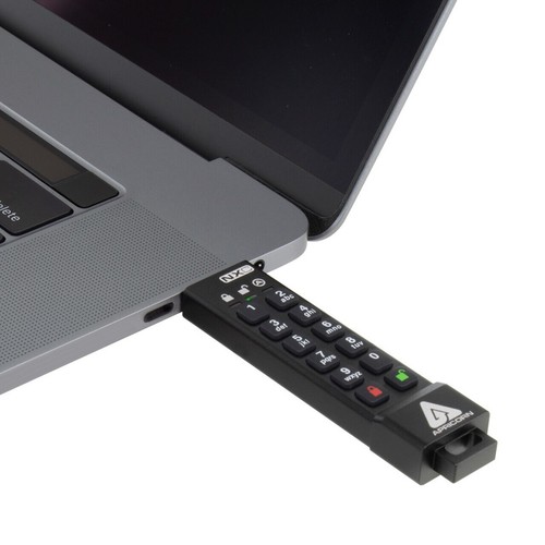 32GB Apricorn USB3.2 Type-C Flash Drive - Black - Afbeelding 3 van 5