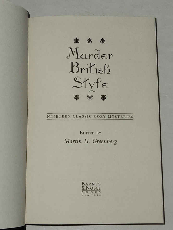 Murder British Style: Martin Greenberg, Ed. Barnes & Noble 1st Ed. 1993 - Image 3 of 4