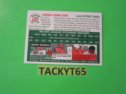 1994 TOPPS 1954 ARCHIVOS REIMPRESO VARIACIÓN DORADA TARJETA(S) ÚNICA(S) QUE ELIJAS - Imagen 204 de 256