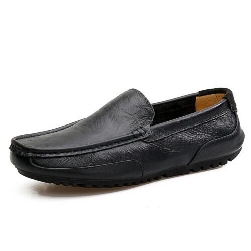 Summer Luxury Brand Men Casual Shoes Soft Genuine Leather Mens Loafers Moccasins - Picture 29 of 30
