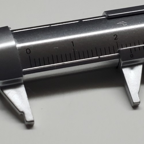 Combo de regla métrica de pinza pluma azul vernier de plástico - Imagen 5 de 5