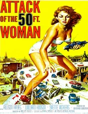 Attack of the 50 Ft Woman Movie Poster 8.5x11" Photo Print Science Fiction Art