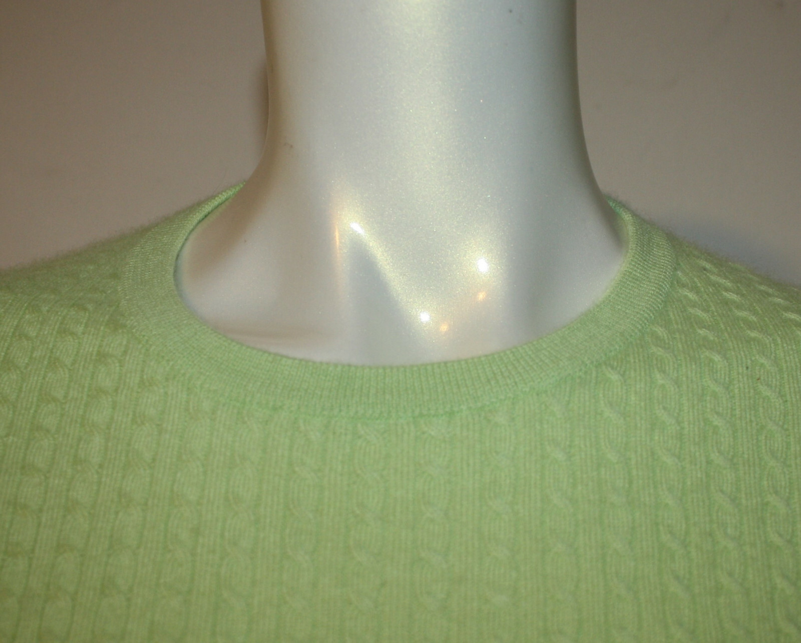 Lilly Pulitzer Green Cashmere Cable Knit Sweater S LS… Gem