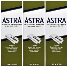 Astra Superior Platinum Double Edge Razor Blades | 300 Blades