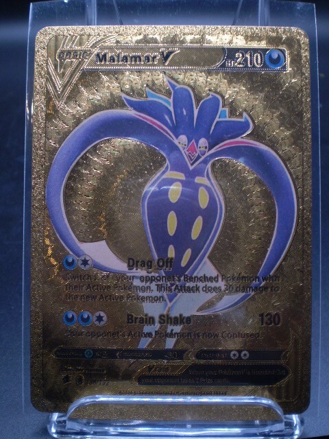 Malamar V Gold Foil Fan Art Pokemon Card N/M