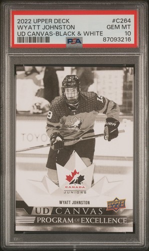 Wyatt Johnston [Black & White] #C264 2022 Upper Deck UD Canvas card