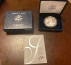 2007 W 1oz US American Silver Eagle $1 Dollar Proof Bullion Coin w/Box & COA