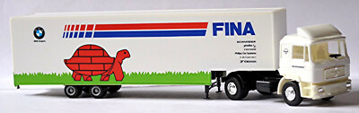 MAN F90 Renntransporter Schnitzer FINA Motorsport BMW Belgium 1:87 Herpa 181891
