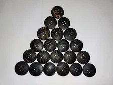 Pkg of 10 SMALL 4-hole Real Coconut Shell Buttons 25mm accessories sewing 