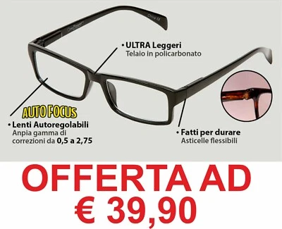 OCCHIALI AUTOREGOLABILI ONE POWER ZOOM Tutte le gradazioni che ti servono reader