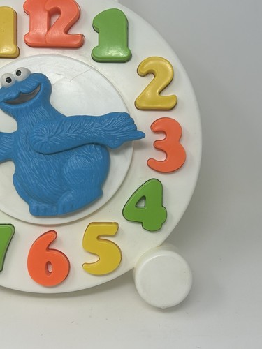 Vintage Cookie MONSTER 1982 Sesame STREET Clock Puzzle Time Child Guidance - Picture 4 of 17
